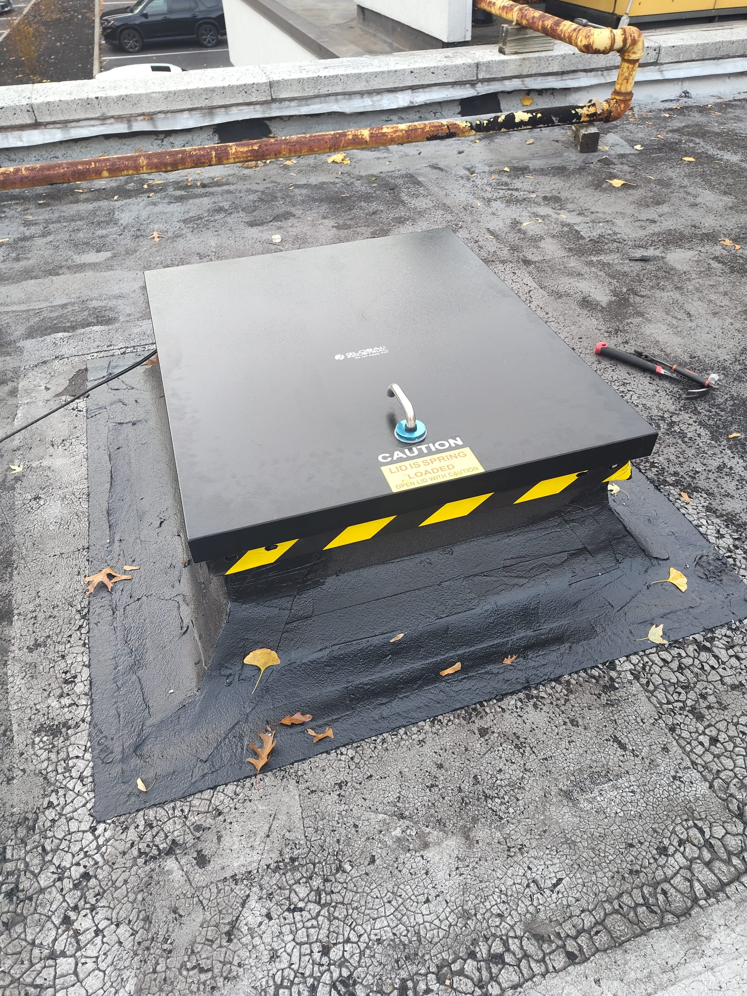 Commercial building rooftop